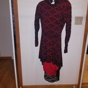 Black and red dance costume
